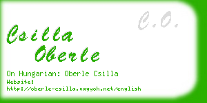 csilla oberle business card